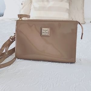 Dooney & Bourke Patent Leather Janine Crossbody, Tan/Nude